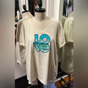 Life is Good Women’s v-Neck Short Sleeve T-Shirt, Light Butter Yellow, Size XL